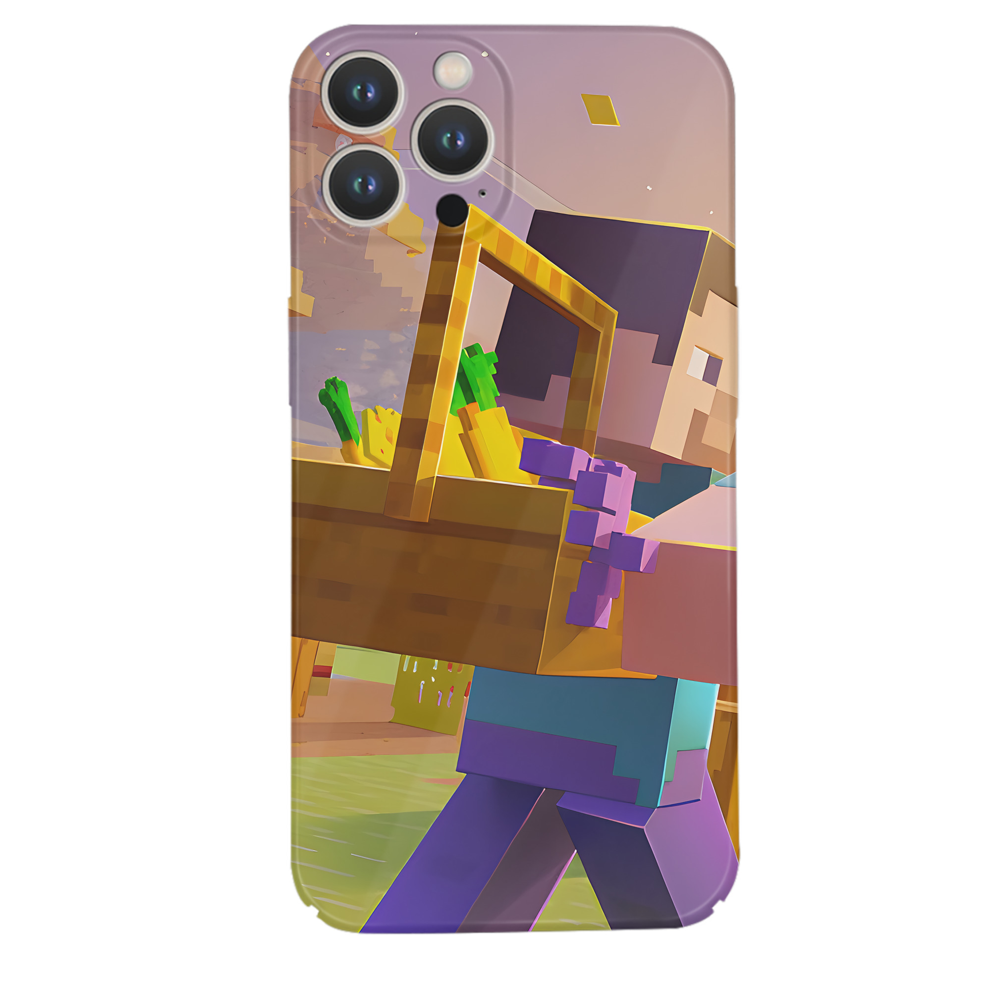 （画像用） マインクラフト ブロックの世界 Minecraft MC Block world 【iPhone 14シリーズ対応】ハードケース